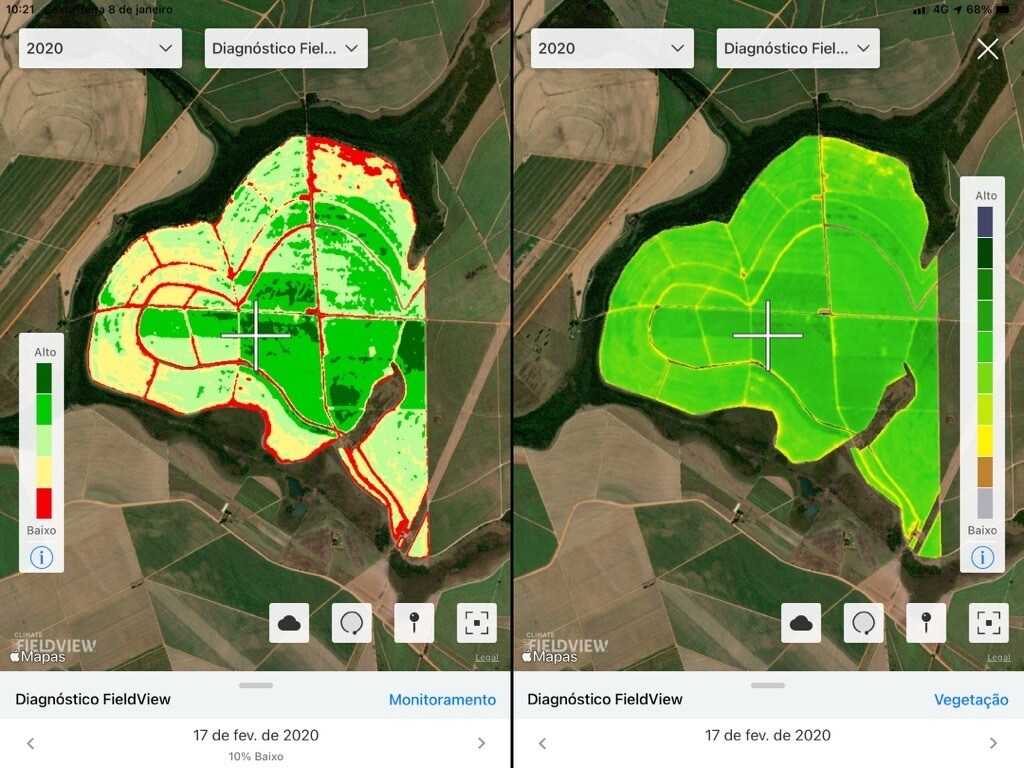 Produtor pode usar mapas de satélite para fazer o monitoramento da área