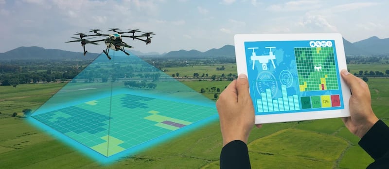 Drones usados na agricultura moderna