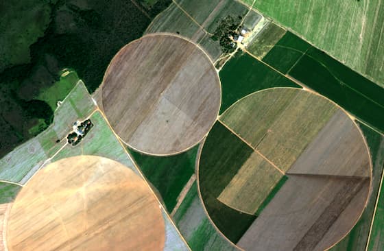 Imagens de satélite da lavoura